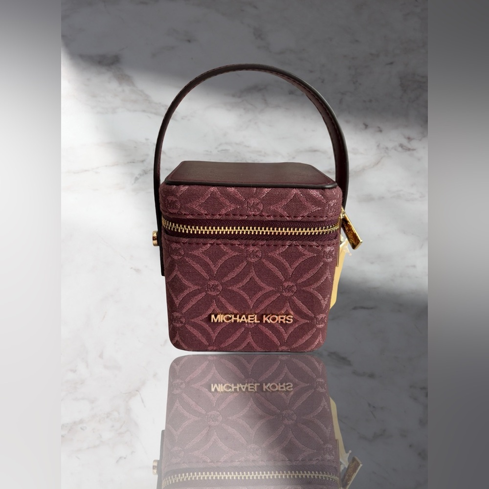 MICHAEL KORS Mini Box Bag Oxblood XS Sandrine NWT